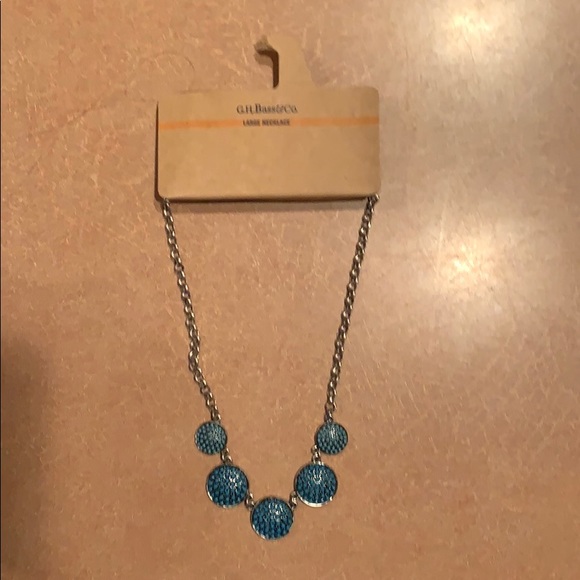 Turquoise and silver necklace - Picture 1 of 4
